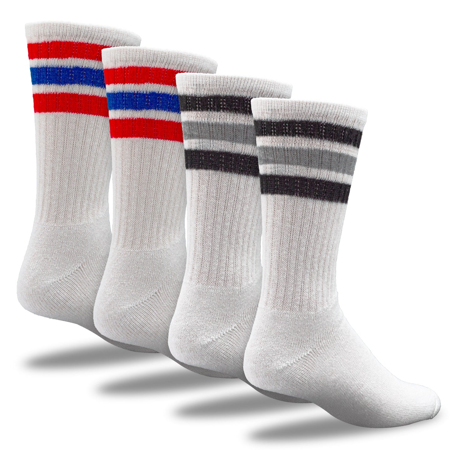 Men's "Americana" Striped Crew Socks (2pr)