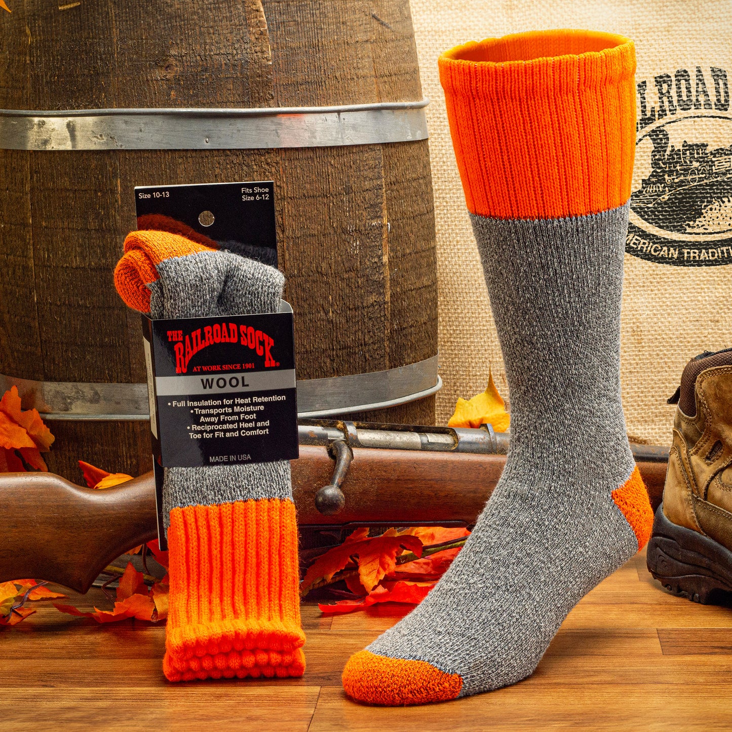 Men's Outdoor Wool Hunter Boot Socks (1pr)