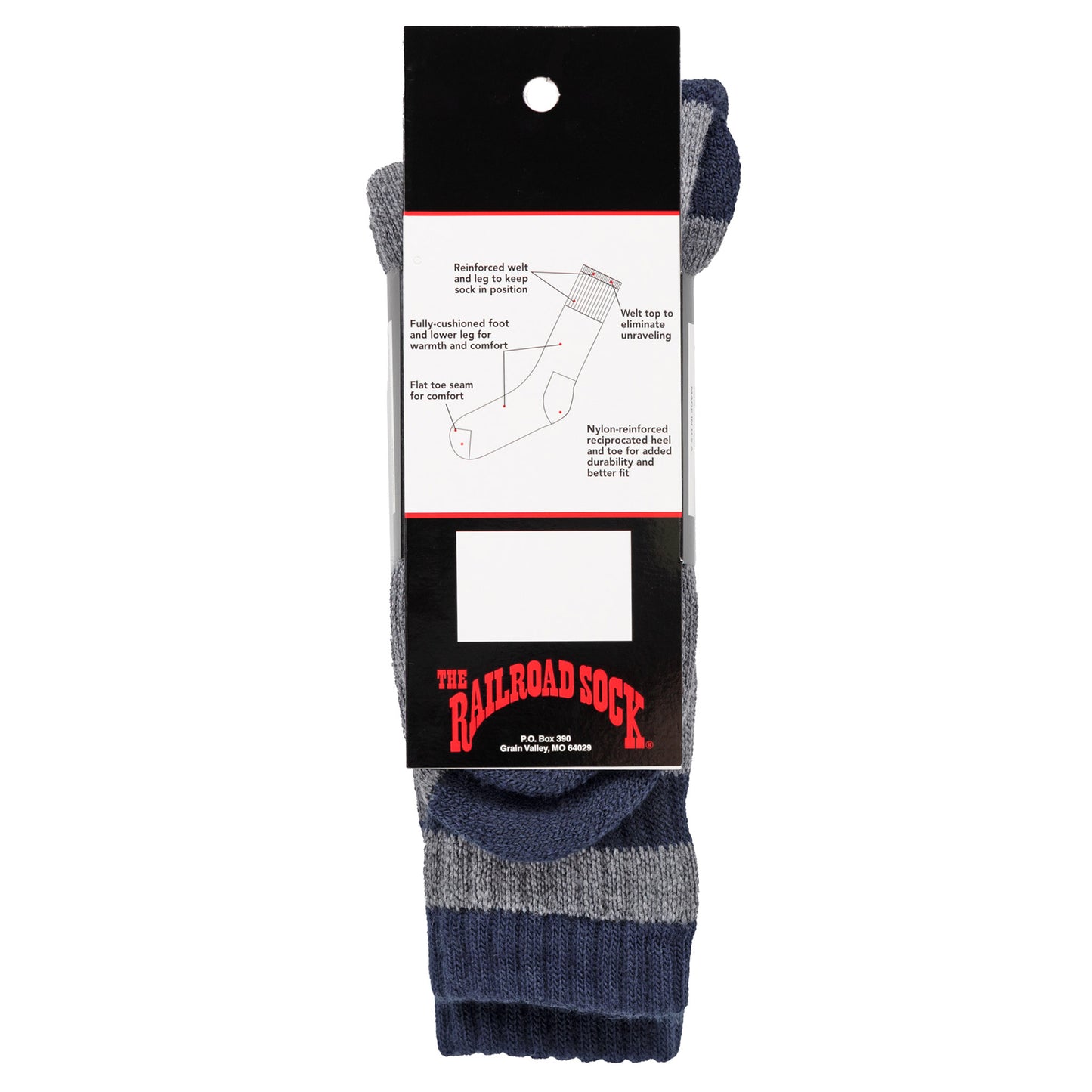 Men's Outdoor Striped Wool Boot Socks (1pr)