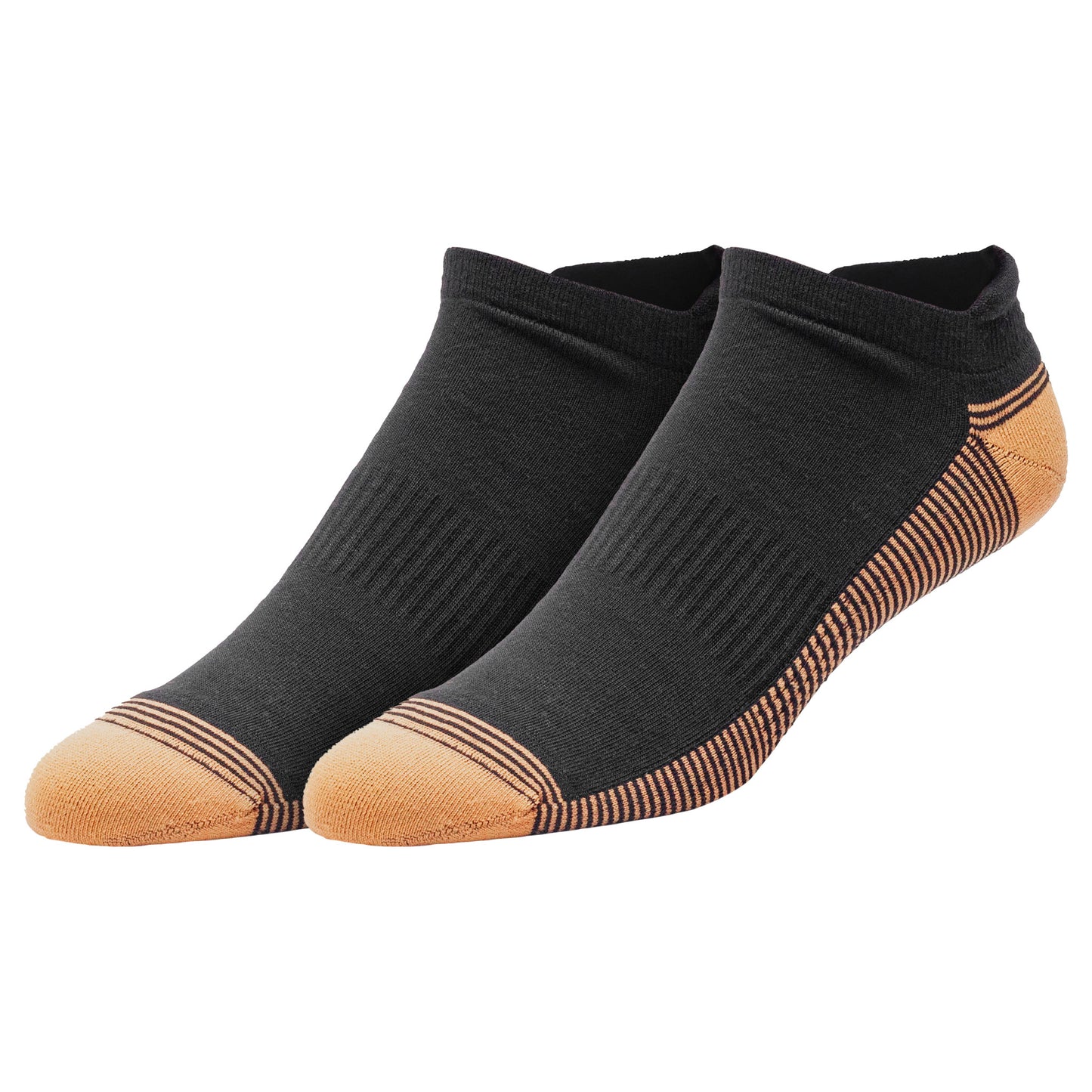 Men's Copper Infused No Show Socks (2pr)