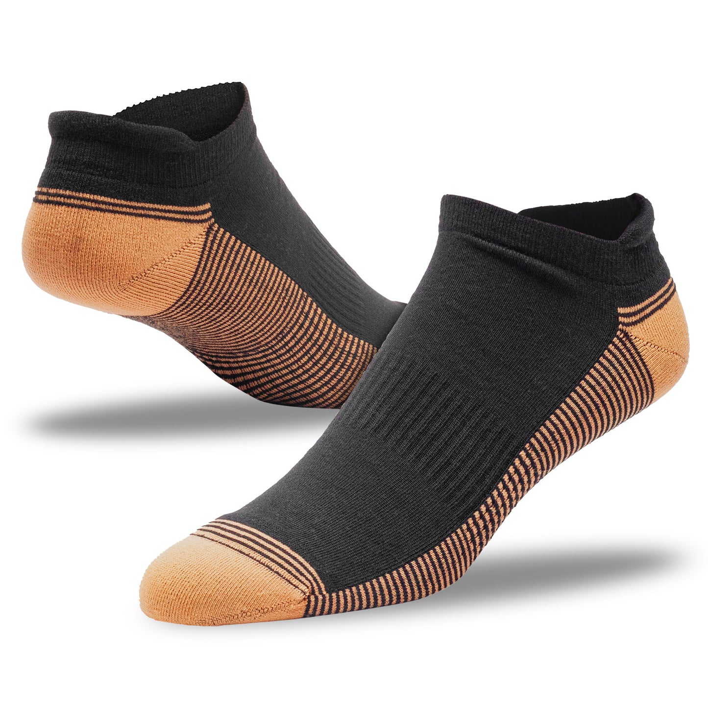 Men's Copper Infused No Show Socks (2pr)