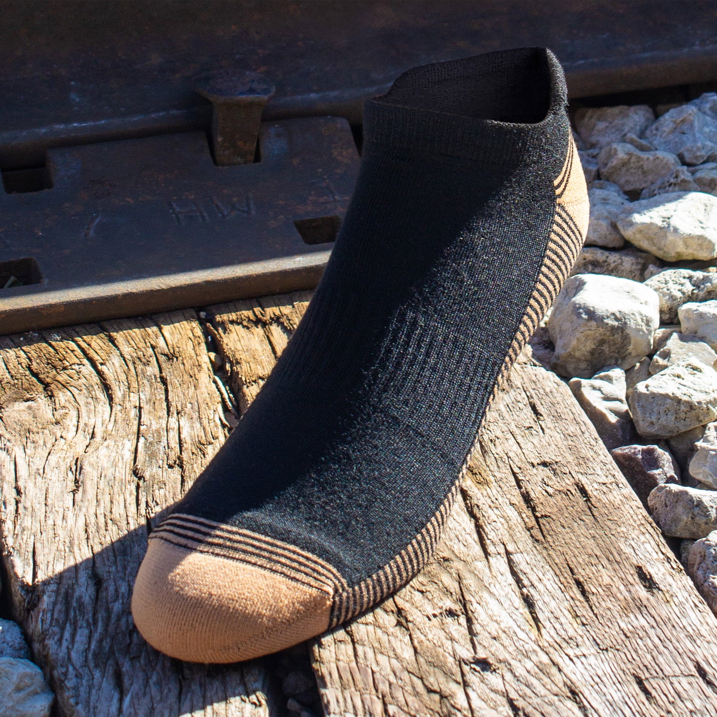 Men's Copper Infused No Show Socks (2pr)