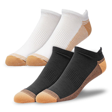 Men's Copper Infused No Show Socks (2pr)