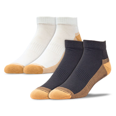 Men's Copper Infused Quarter Socks (2pr)