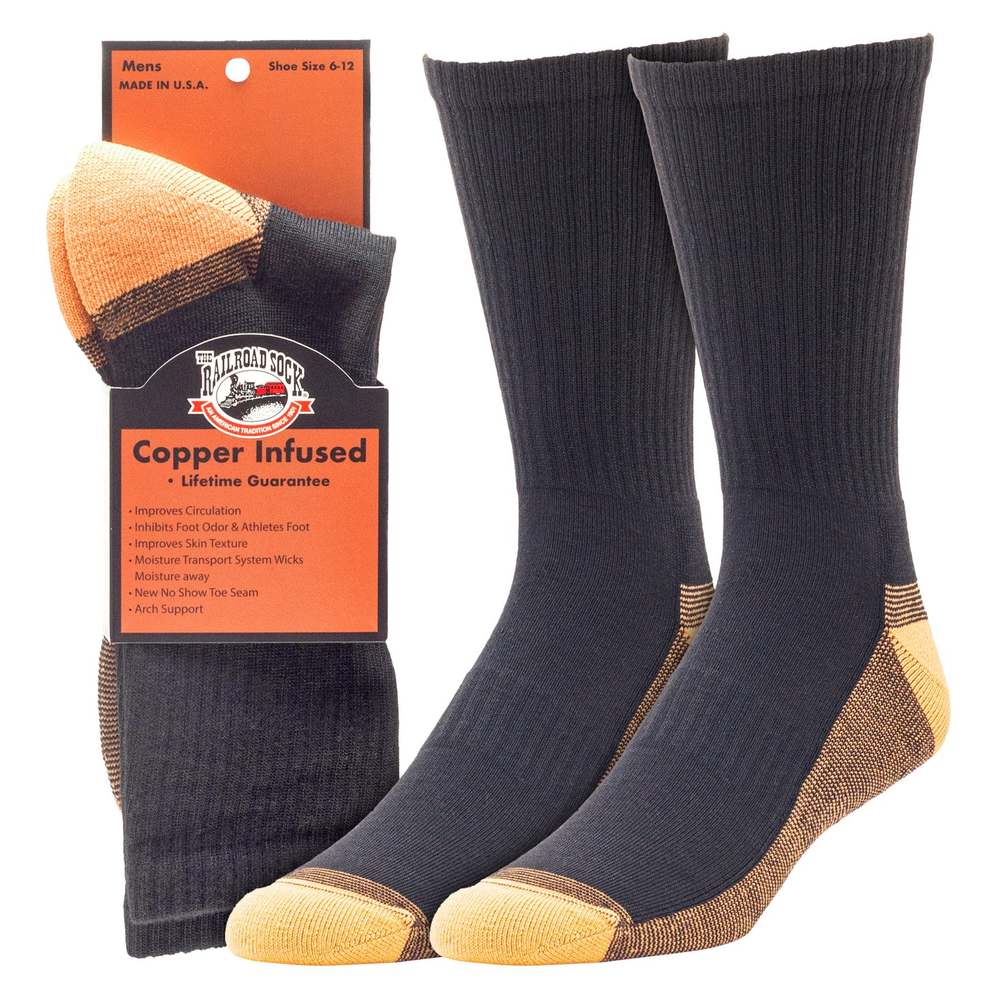 Men's Copper Infused Crew Socks