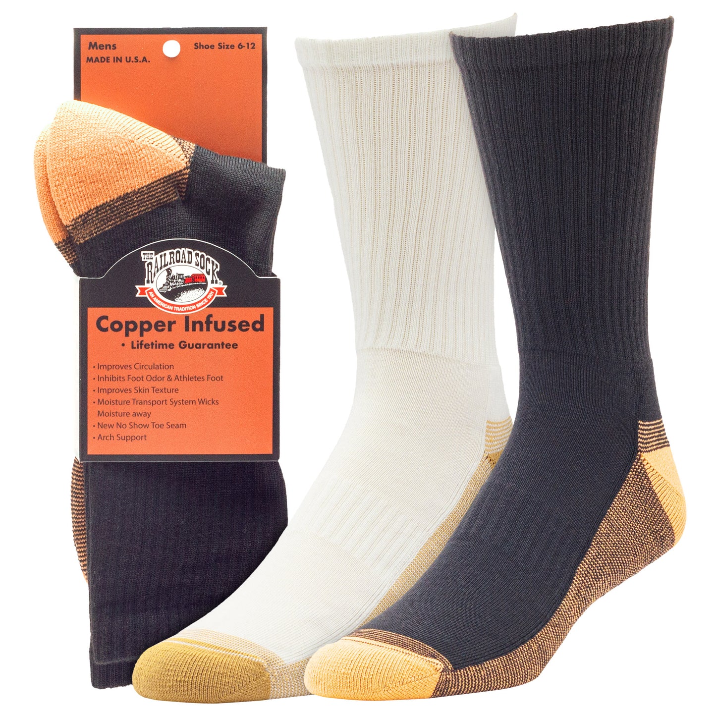 Men's Copper Infused Crew Socks