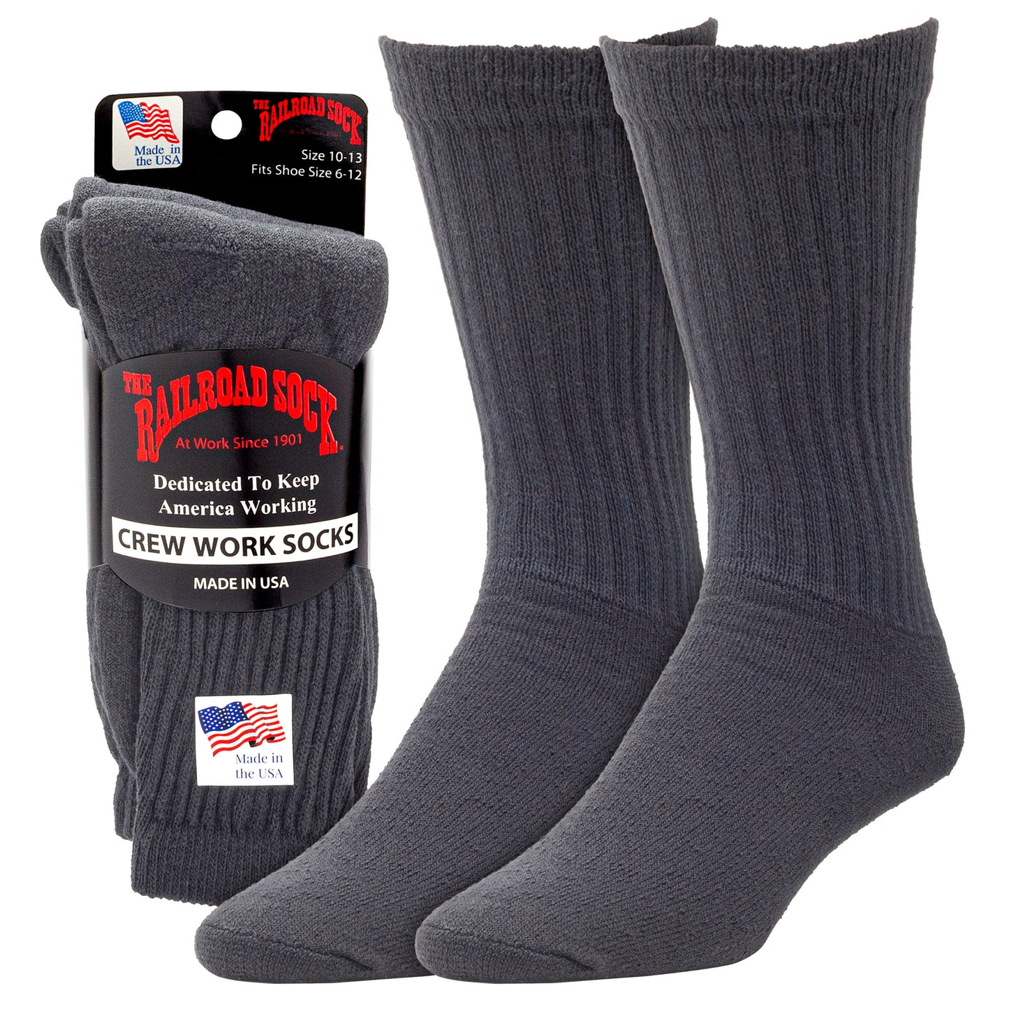 Men's Crew Work Socks (3pr)