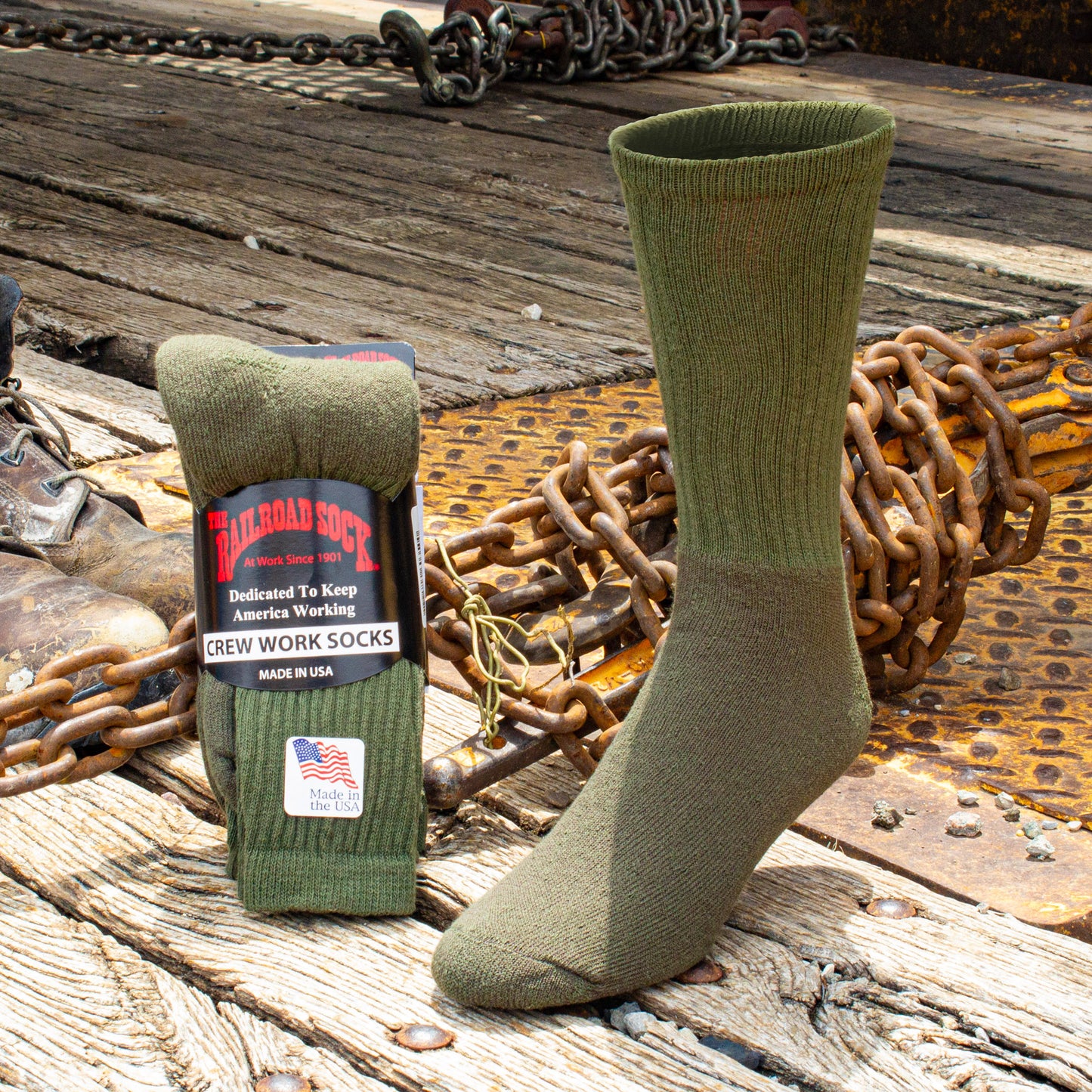 Men's Crew Work Socks (3pr)
