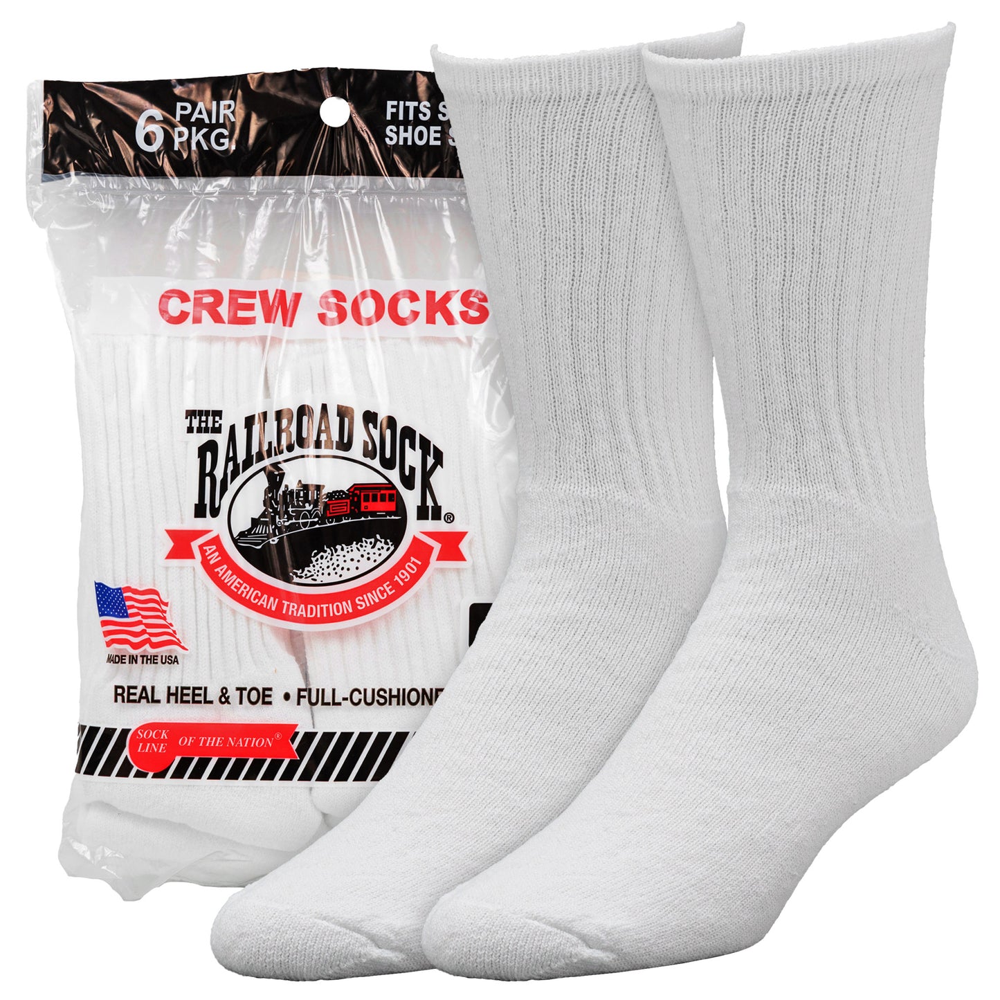 Men's Solid Crew Socks (6pr)