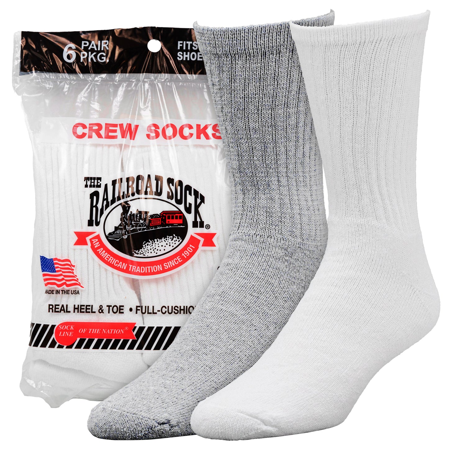 Men's Solid Crew Socks (6pr)