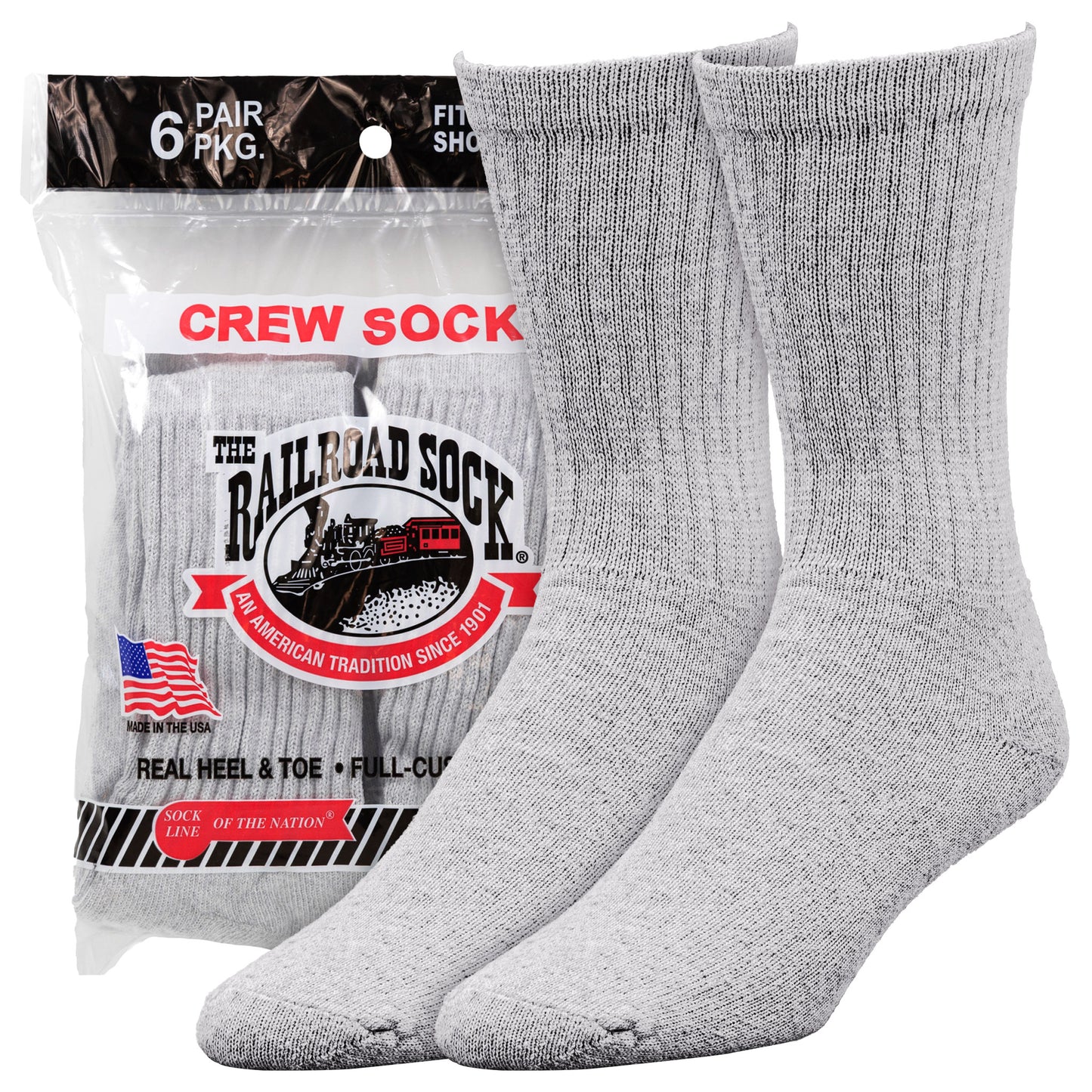 Men's Solid Crew Socks (6pr)