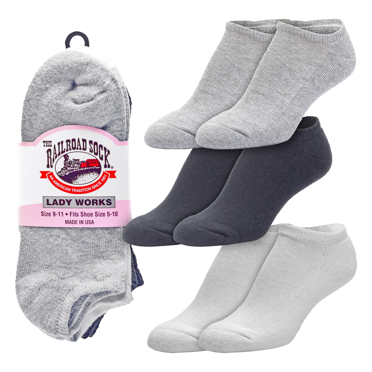 Women's No Show Socks - Assorted (3pr)