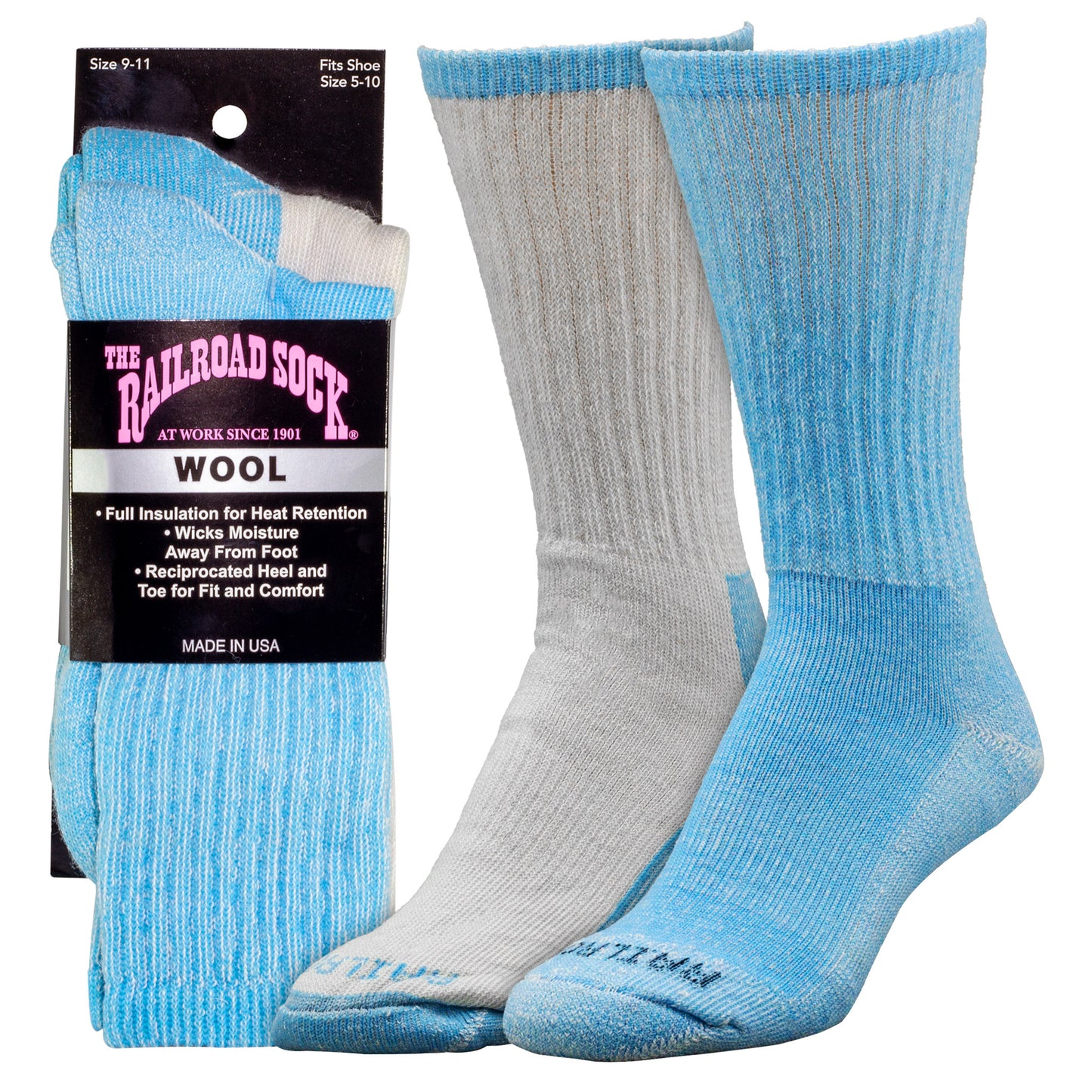 Women's Antarctic Wool Crew Socks (2pr)