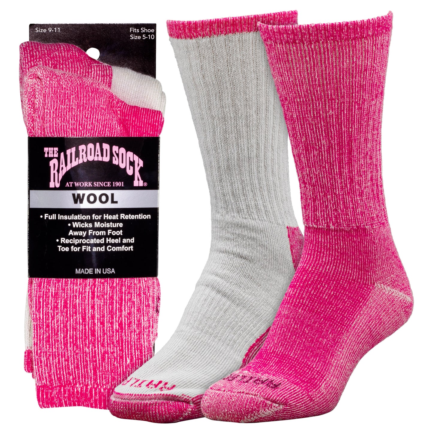 Women's Antarctic Wool Crew Socks (2pr)