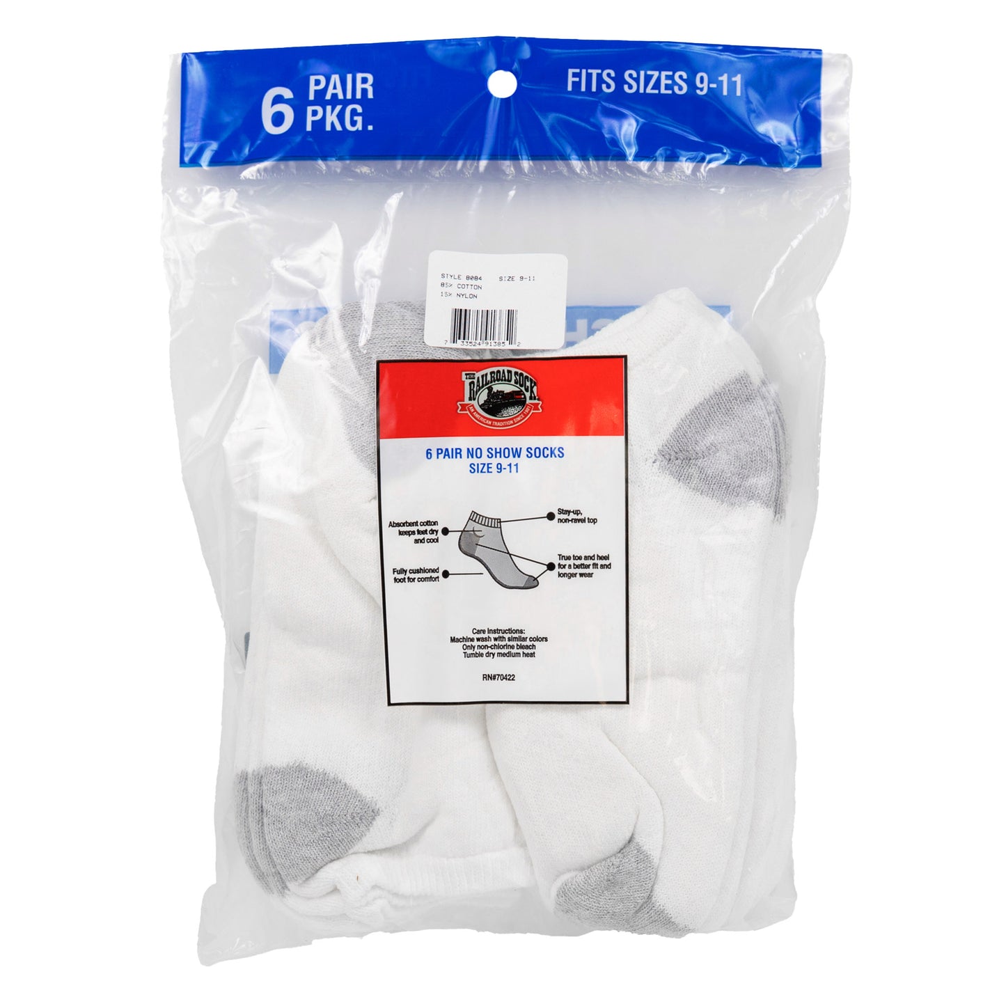 Medium No Show Socks (6pr)