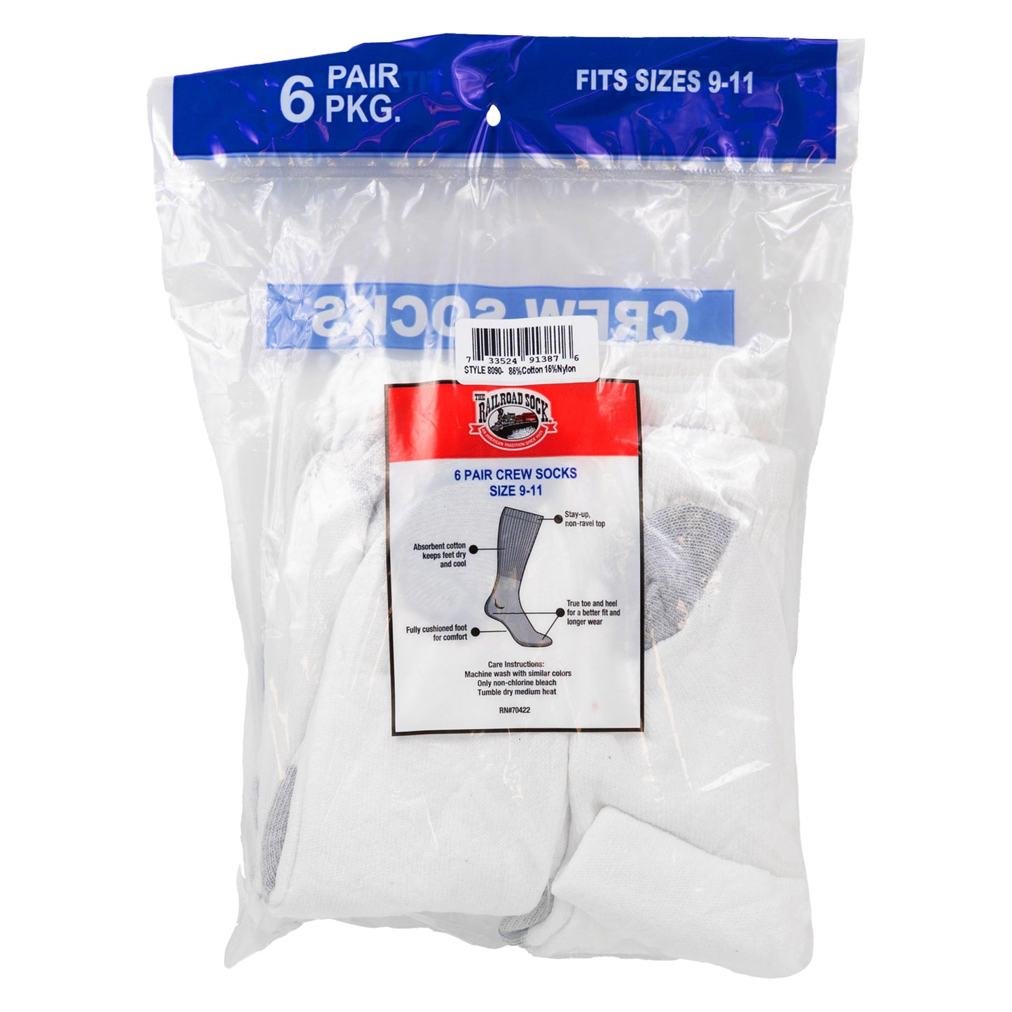 Medium Crew Socks (6pr)