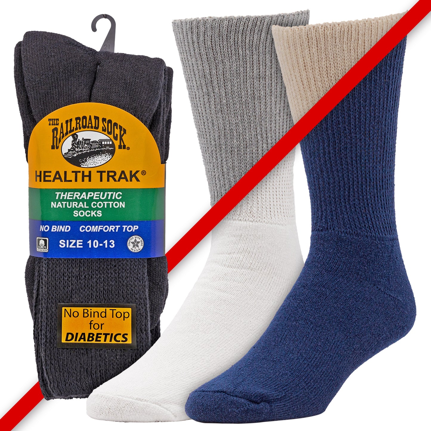 Men's HealthTrak® Therapeutic Crew Socks (2pr)