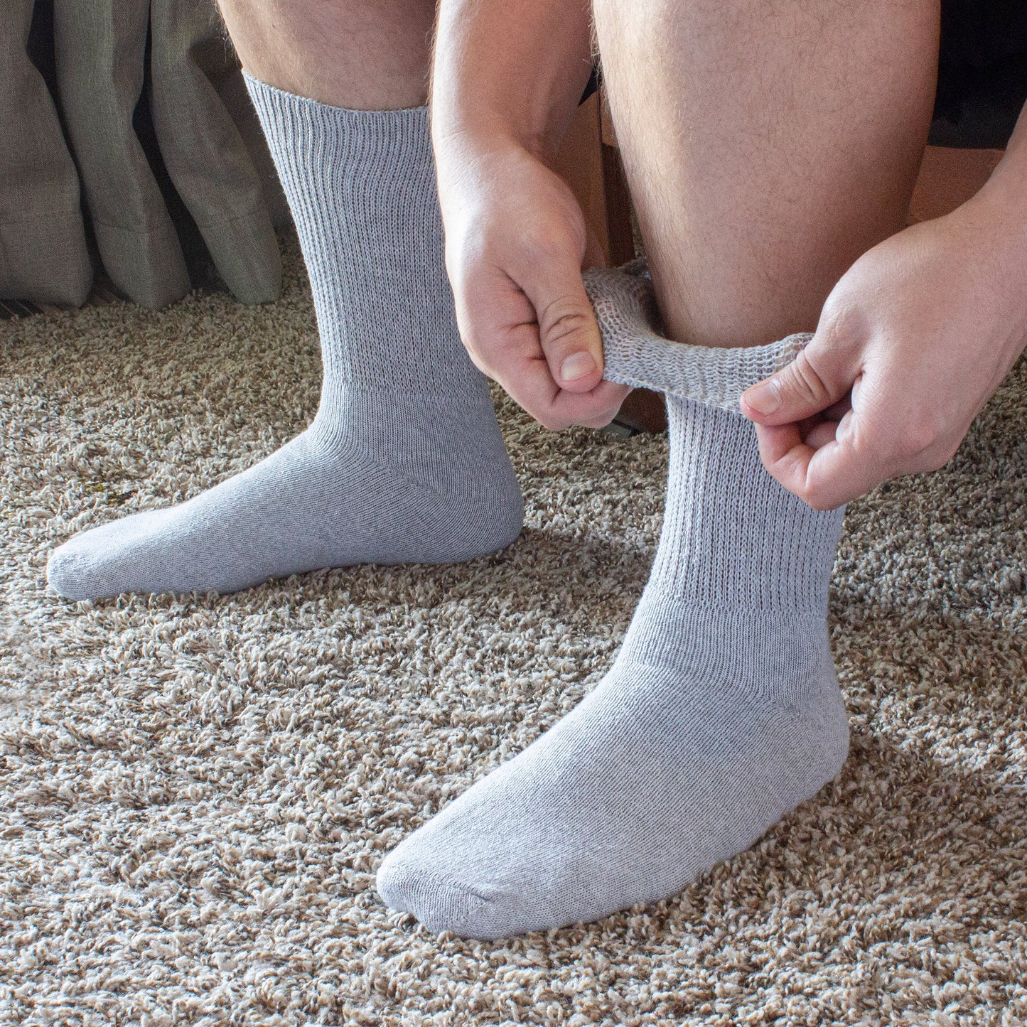 Men's HealthTrak® Therapeutic Crew Socks (2pr)