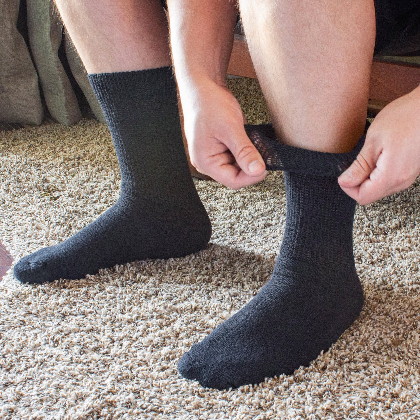 King Size HealthTrak® Therapeutic Crew Socks (2pr)