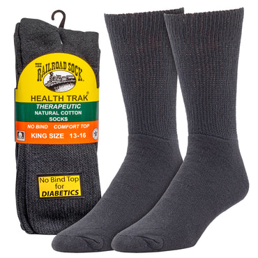 King Size HealthTrak® Therapeutic Crew Socks (2pr)