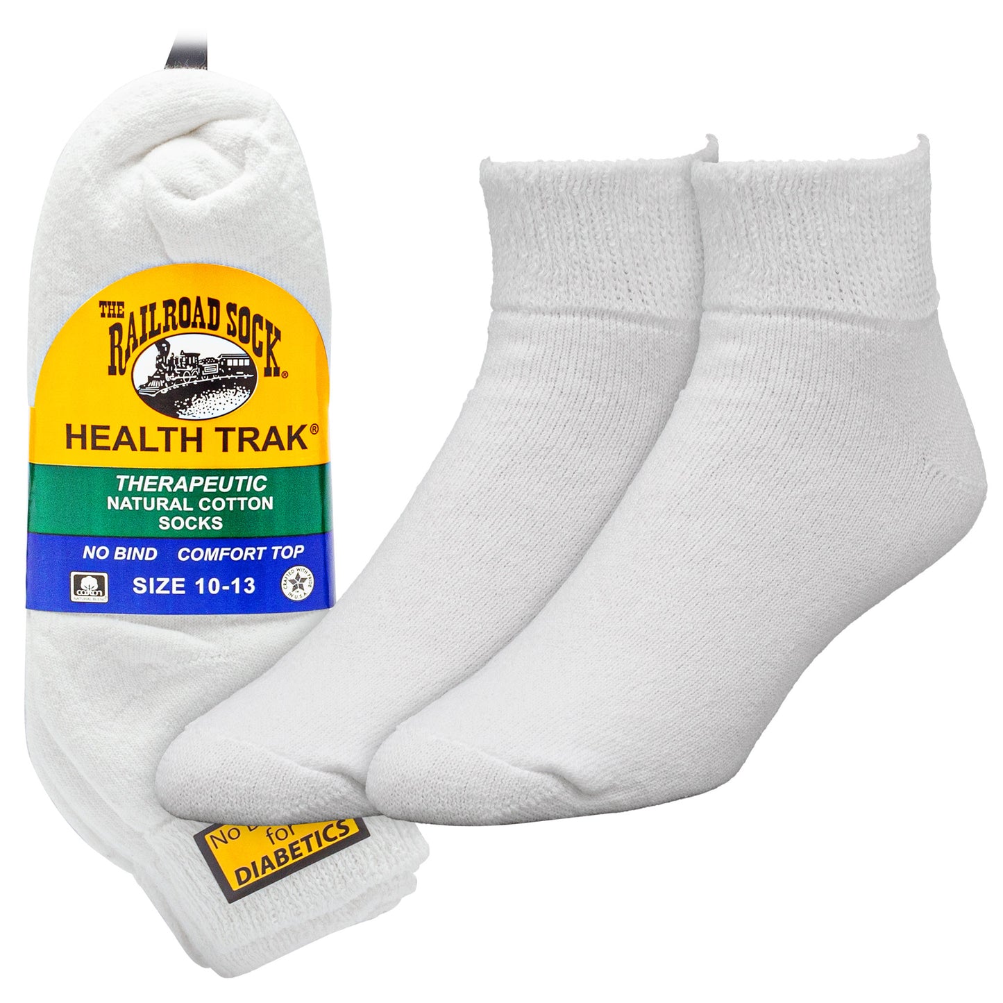 Men's HealthTrak® Therapeutic Quarter Socks (3pr)