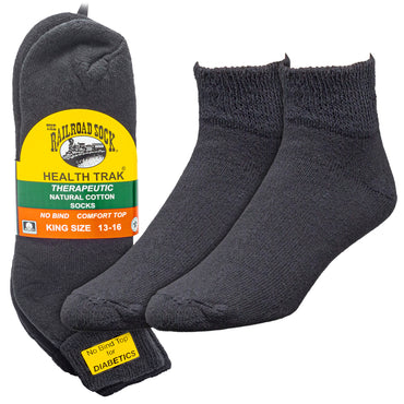 King Size HealthTrak® Therapeutic Quarter Socks (3pr)