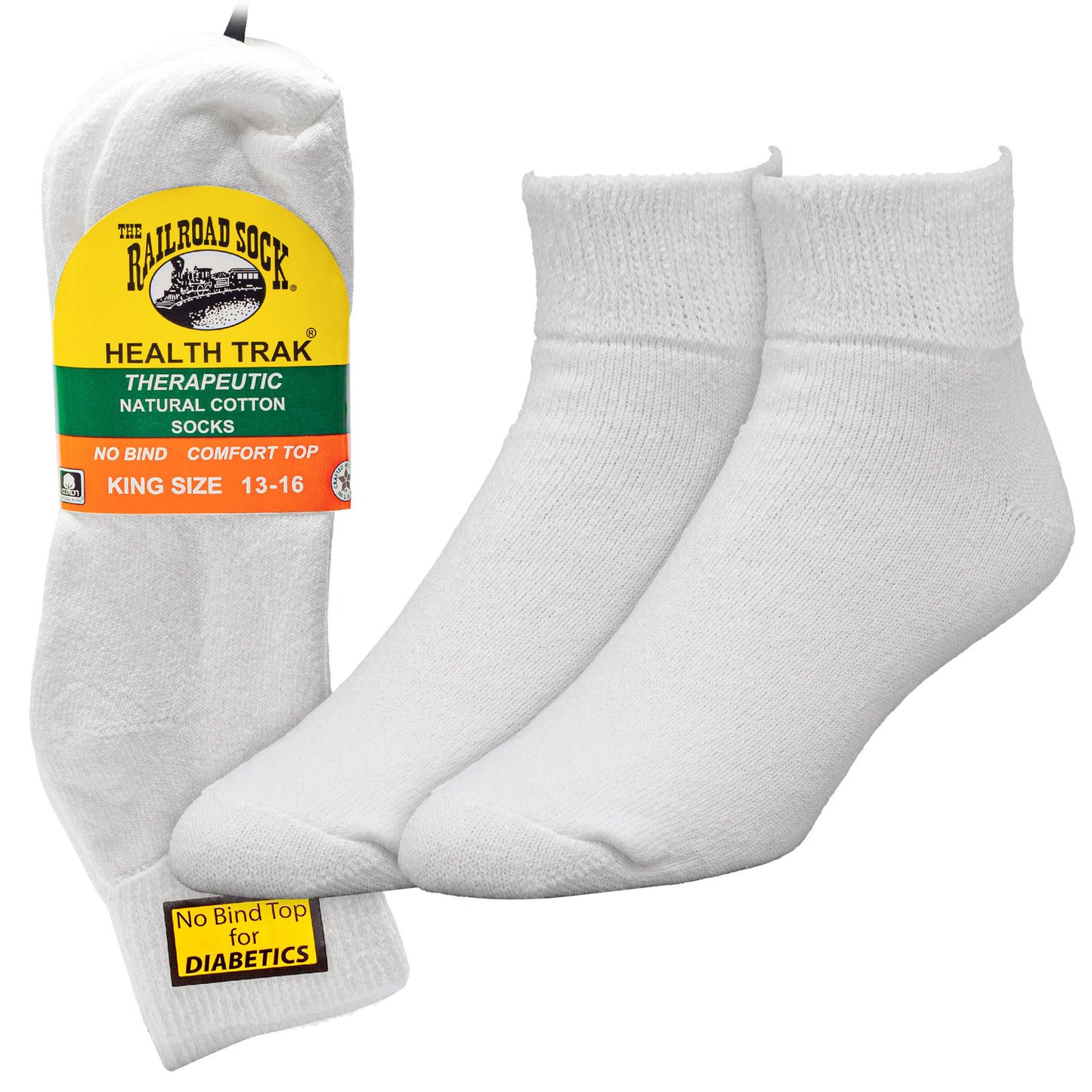 King Size HealthTrak® Therapeutic Quarter Socks (3pr)