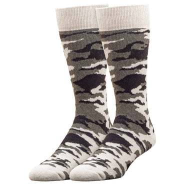 Camo Hunting Boot Socks - Khaki (1pr)