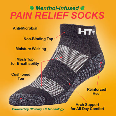 Menthol-Infused Pain Relief Socks (S/M) – Health Trak +Rx