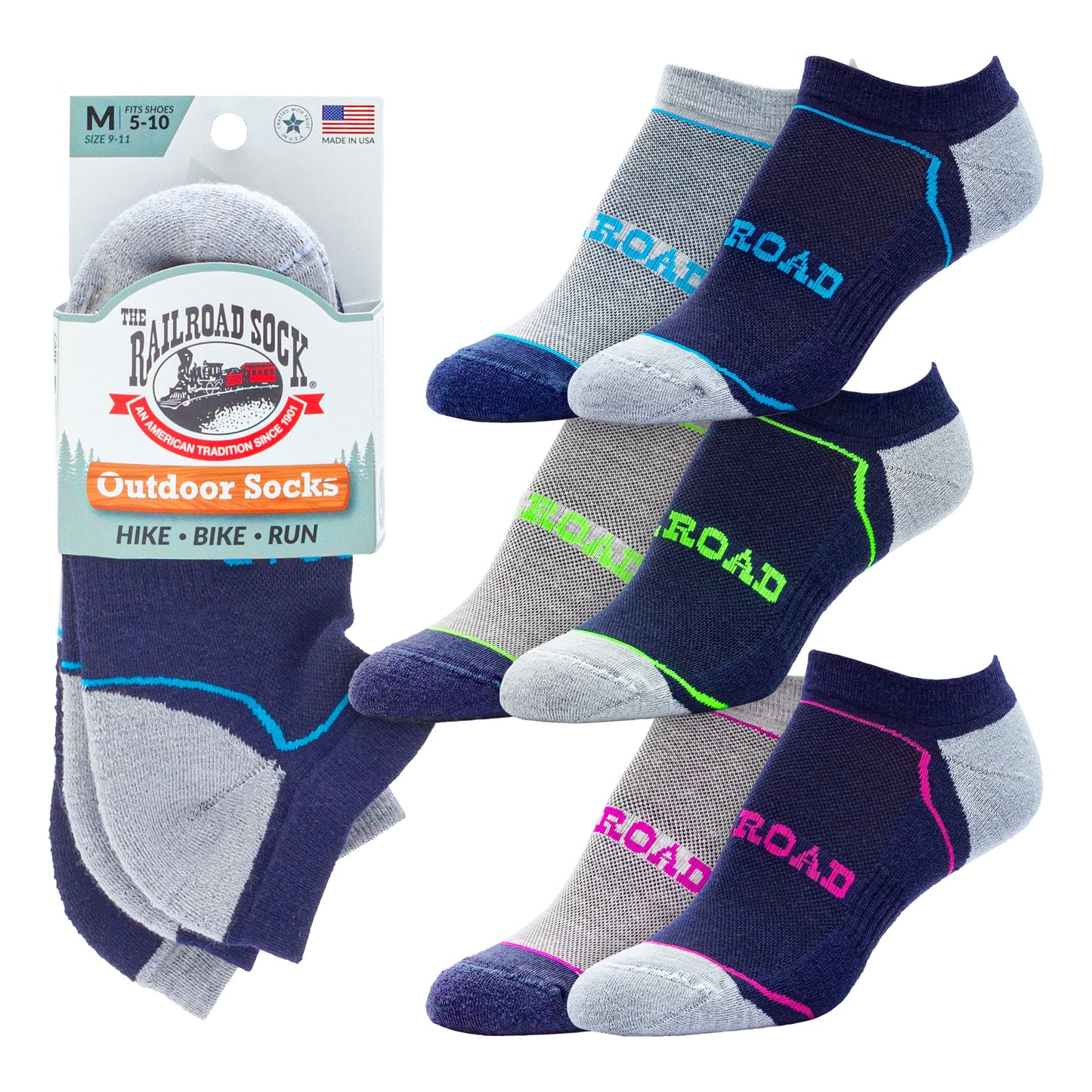 Medium Outdoor No Show Socks (2pr)