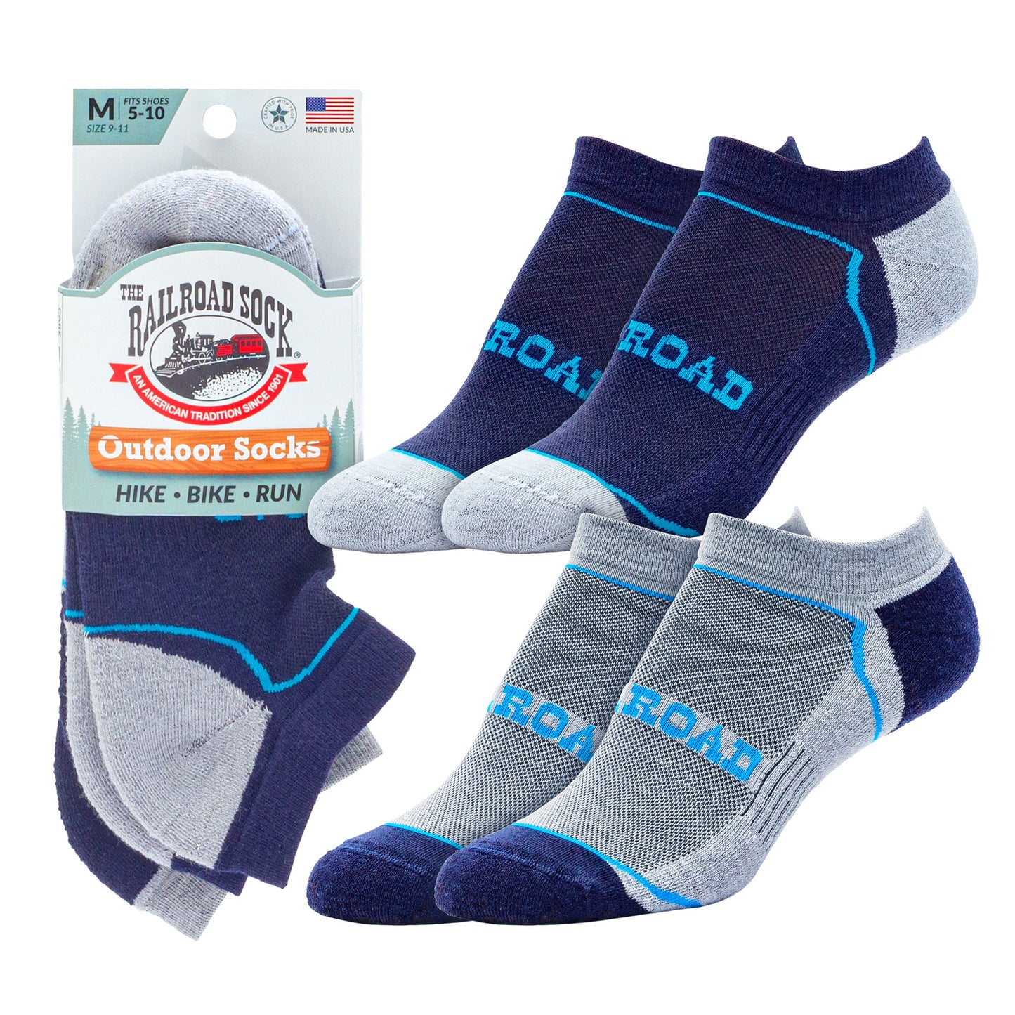 Medium Outdoor No Show Socks (2pr)