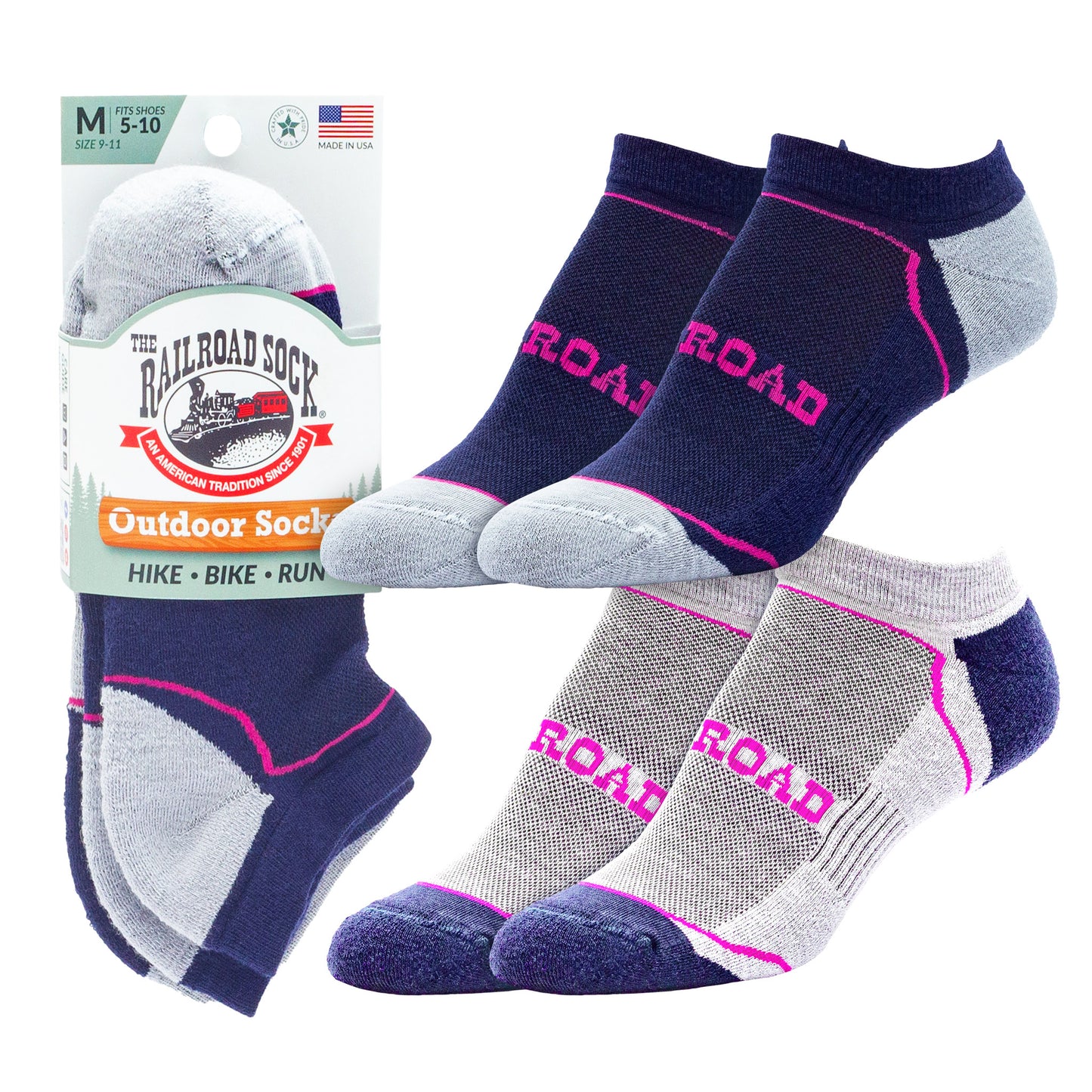 Medium Outdoor No Show Socks (2pr)