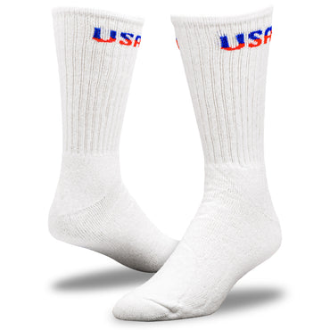 Large Patriotic USA Crew Socks (2pr)