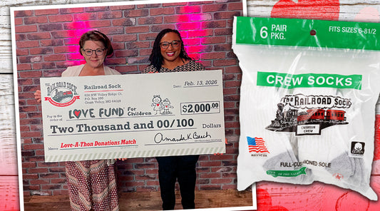 Warm Hearts, Warm Socks: Railroad Sock Supports Love-A-Thon 2026