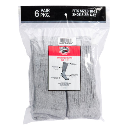 Men's Cotton Crew Socks (6pr Bag)