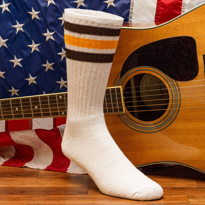 Men's "Americana" Striped Crew Socks (2pr)