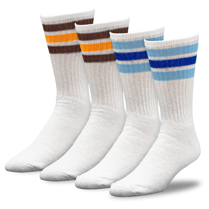 Men's "Americana" Striped Crew Socks (2pr)