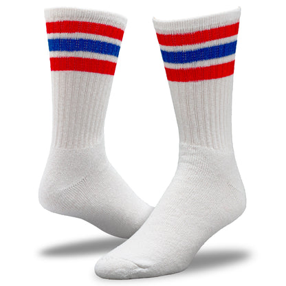 Men's "Americana" Striped Crew Socks (2pr)