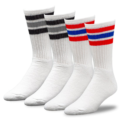 Men's "Americana" Striped Crew Socks (2pr)
