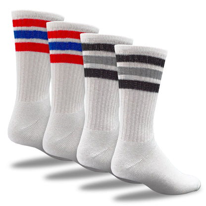 Men's "Americana" Striped Crew Socks (2pr)