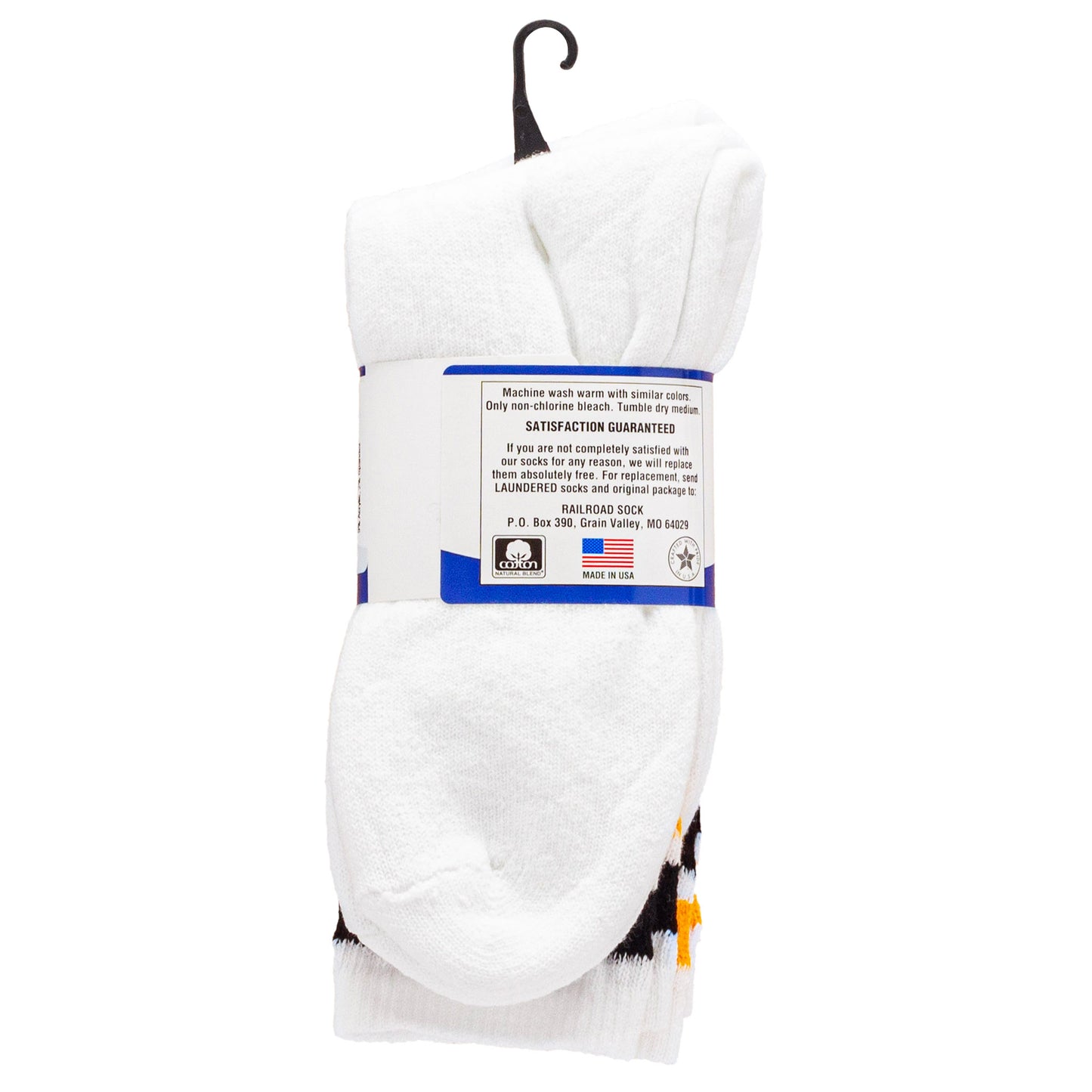 Team Spirit Striped Crew Socks (2pr) - Black/Gold