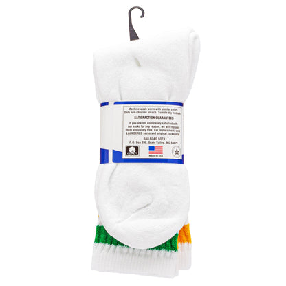 Team Spirit Striped Crew Socks (2pr) - Yellow/Green