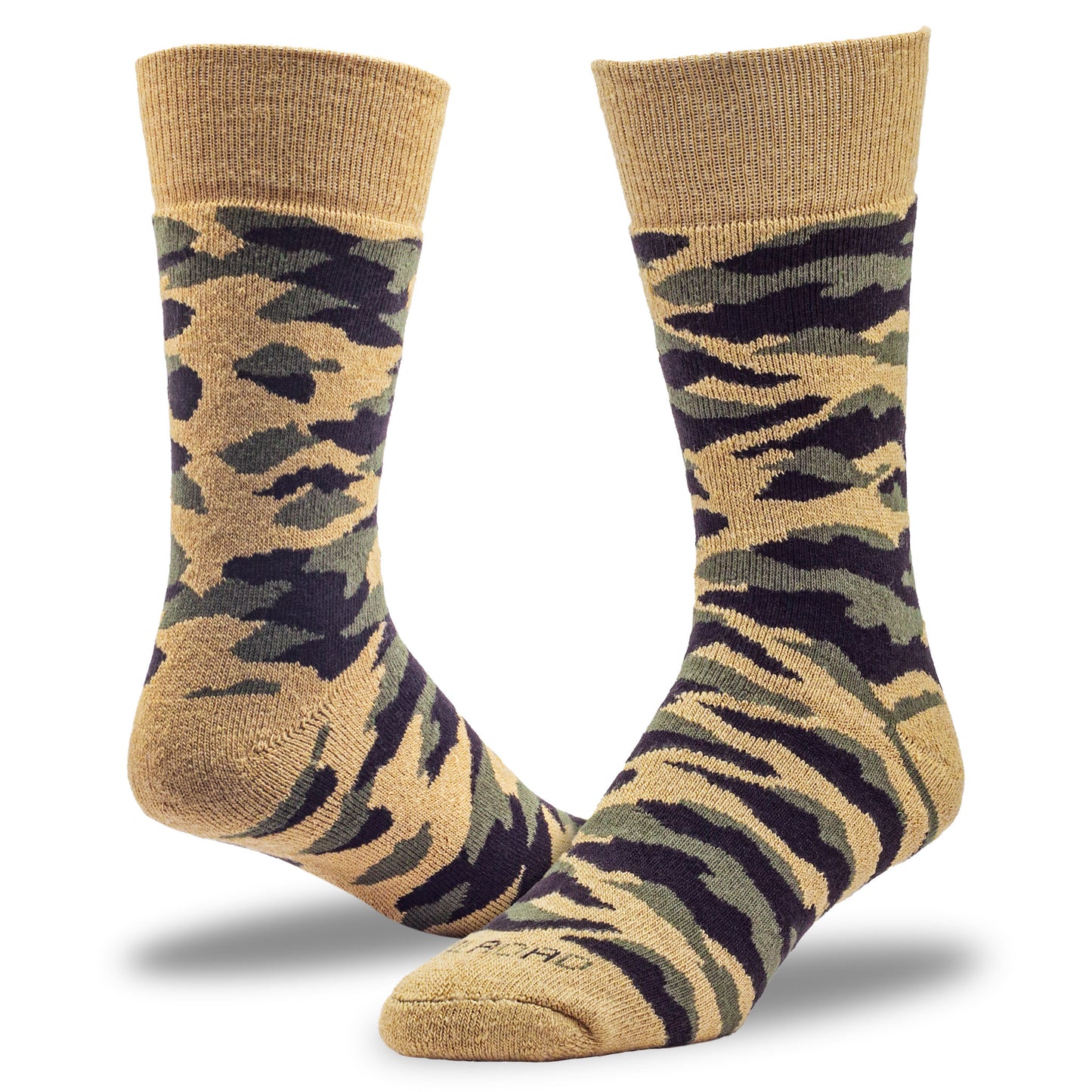 Camo Hunting Crew Socks - Sand (1pr)