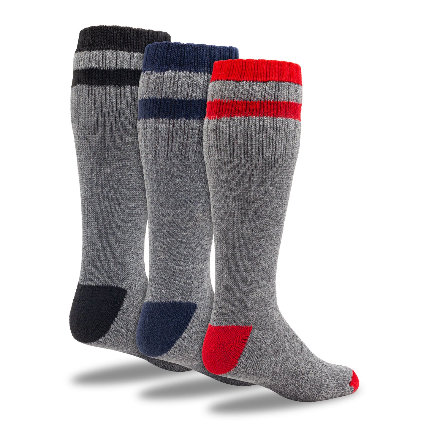 Men's Outdoor Striped Wool Boot Socks (1pr)