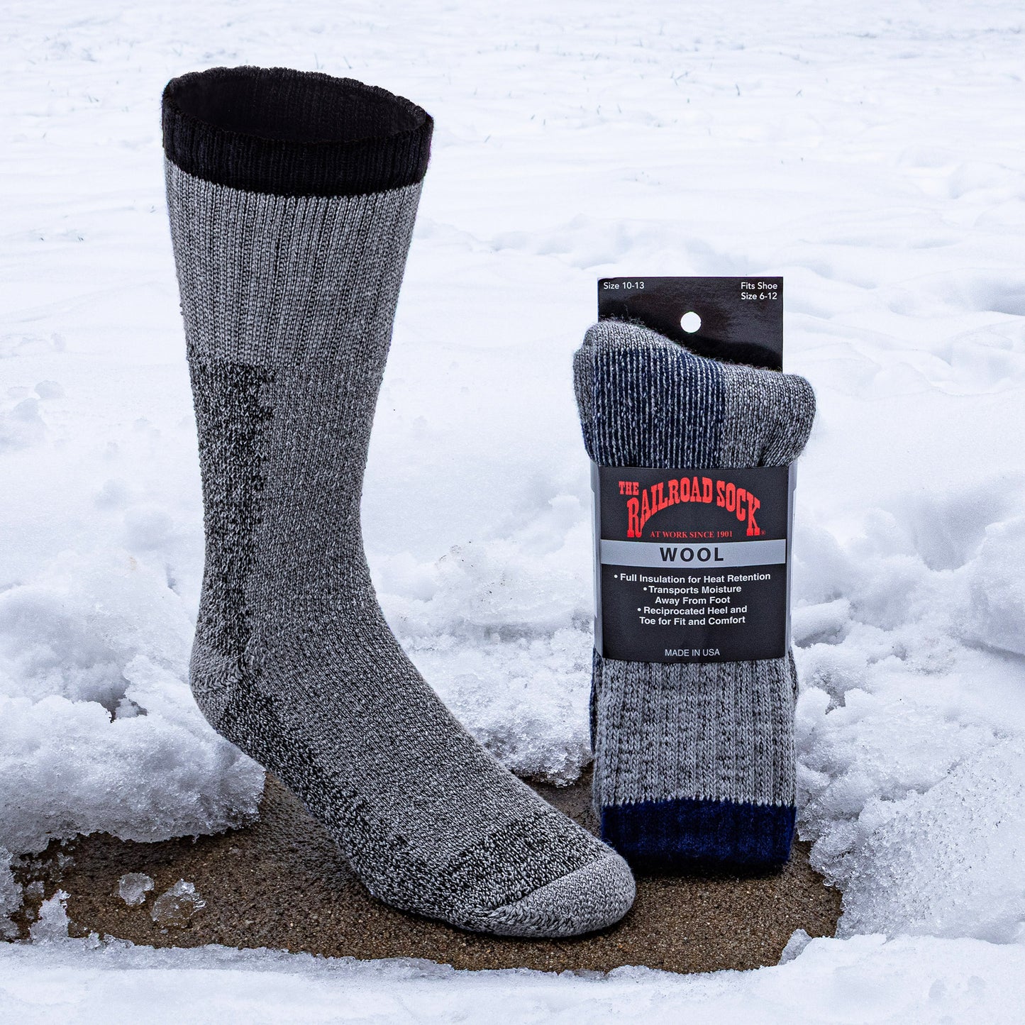 Men's Wool Single-Stripe Boot Socks (1pr)