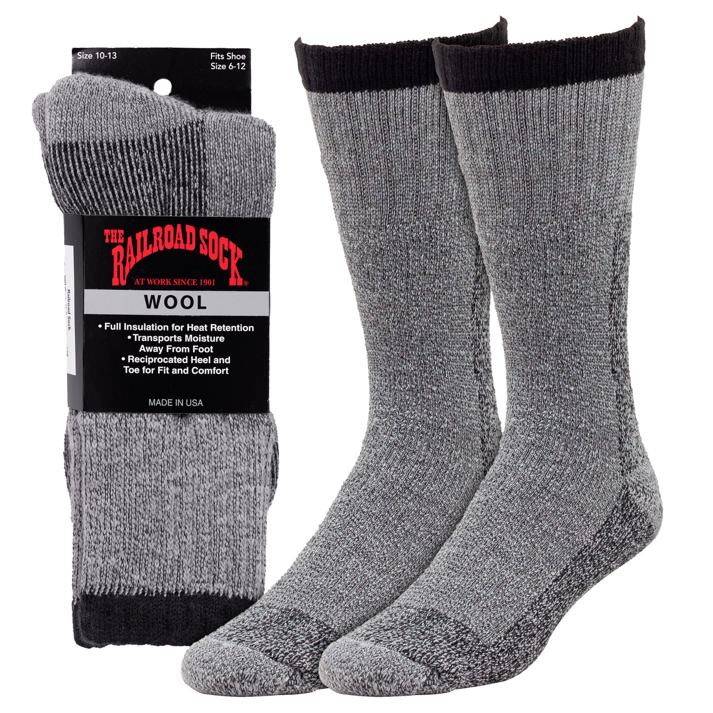 Men's Wool Single-Stripe Boot Socks (1pr)