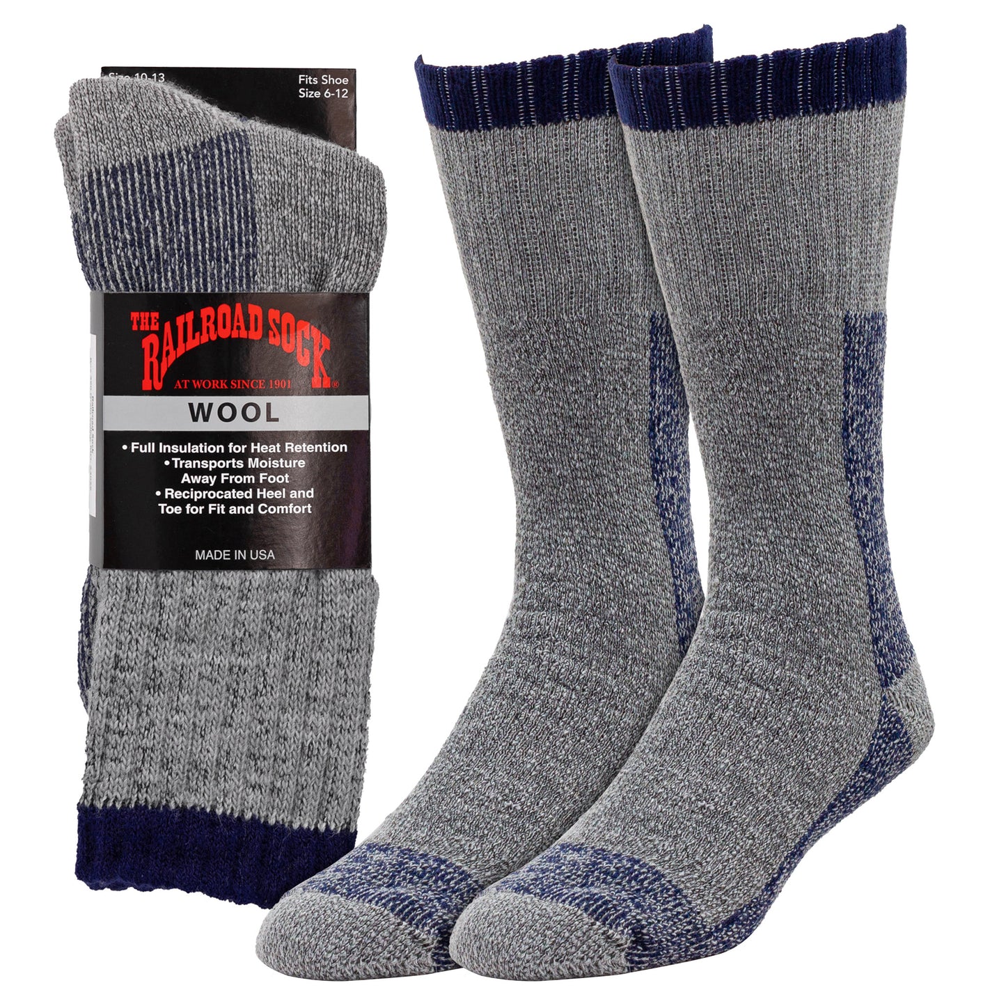 Men's Wool Single-Stripe Boot Socks (1pr)