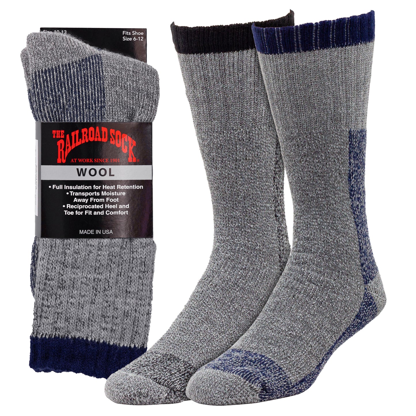 Men's Wool Single-Stripe Boot Socks (1pr)