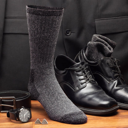 King Size Merino Wool Crew Socks (1pr)