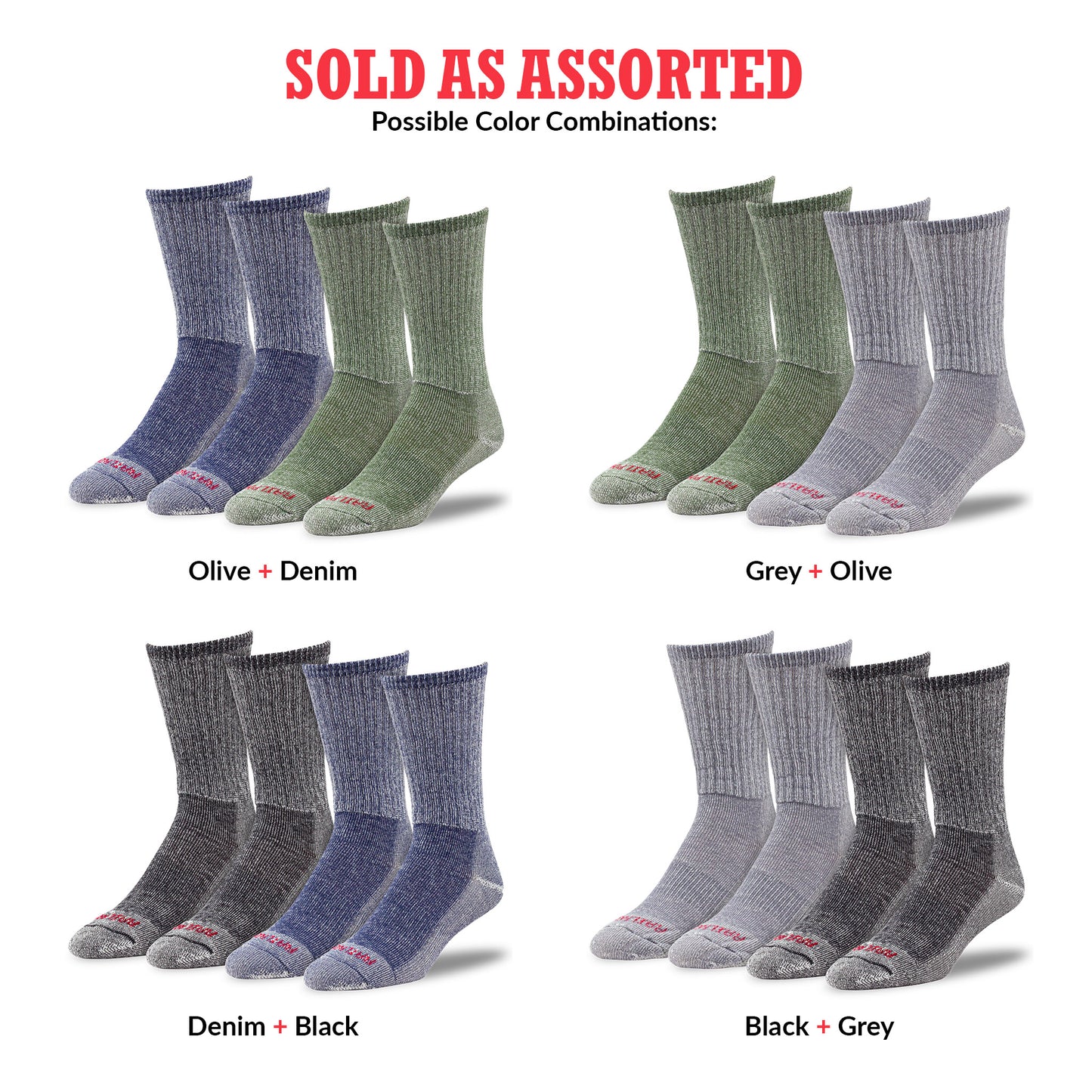 Men's Arctic Wool Crew Socks (2pr)